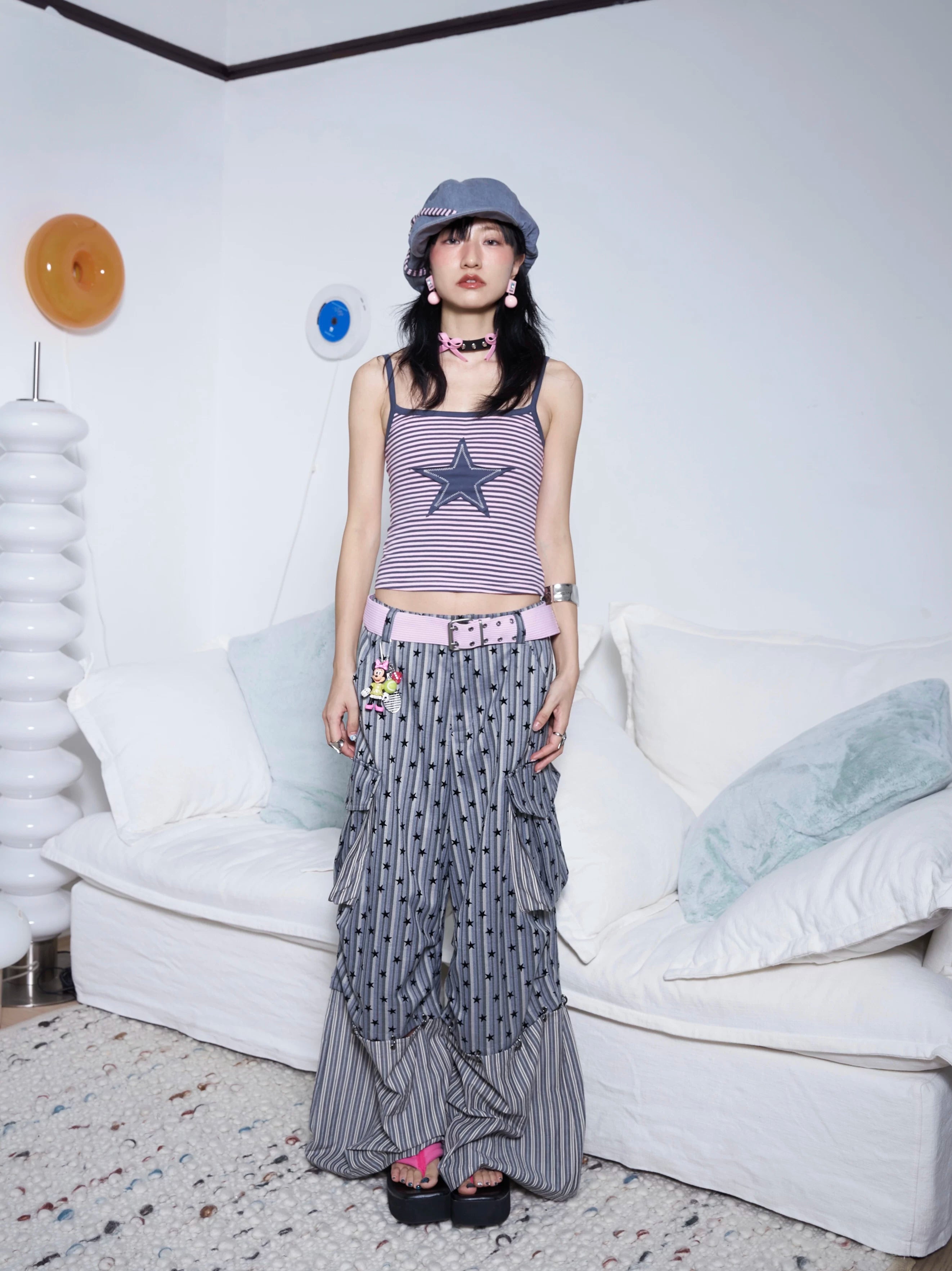 Enteralt Detachable Two-dimensional Star Slacks