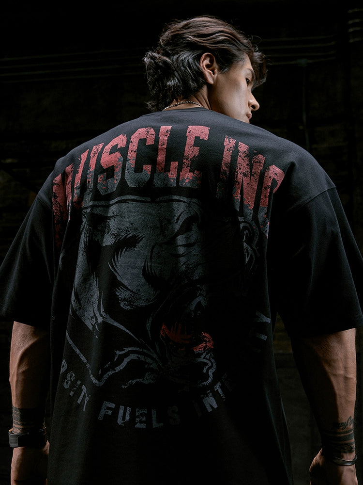 Muscle Dog Cool Loose Casual Fitness Tee