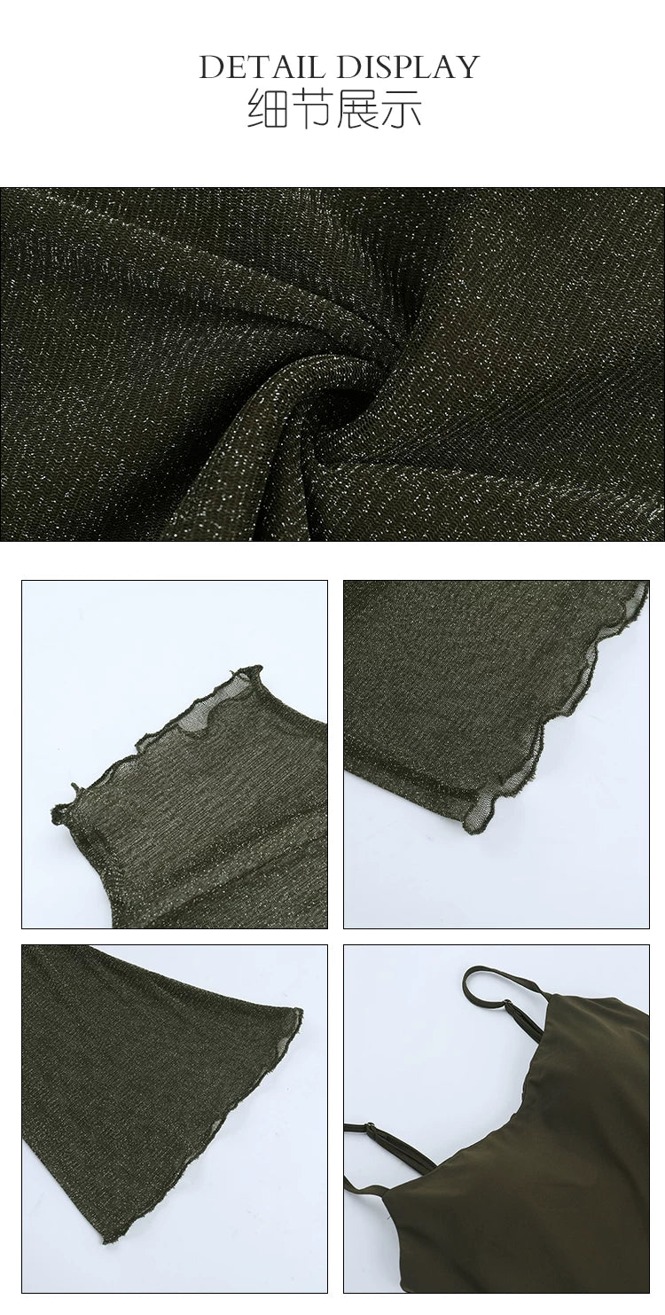 INSTUNNING Premium Mesh Long Sleeve Dress