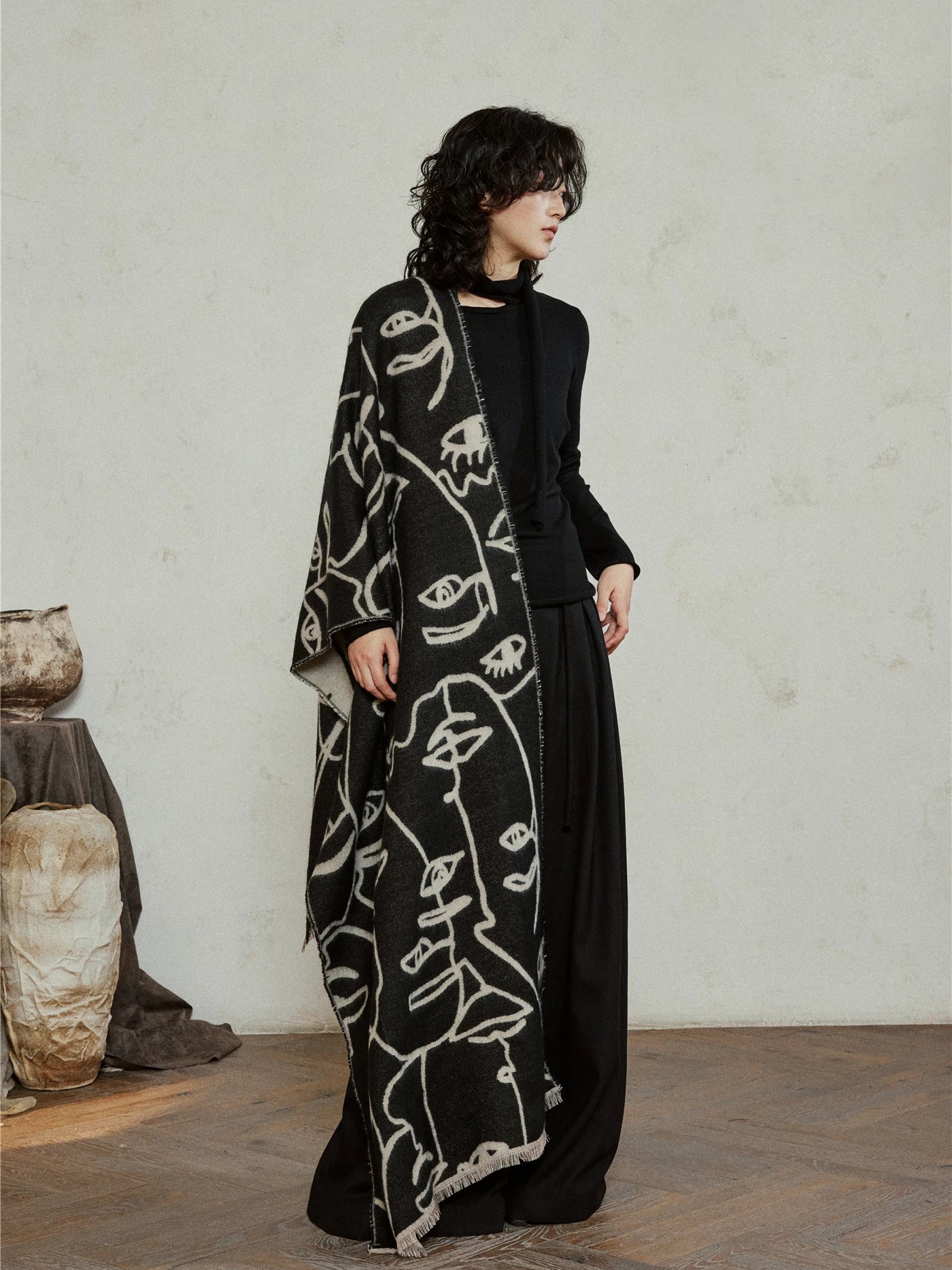 SUNYVONNE Lazy Thermal Scarf