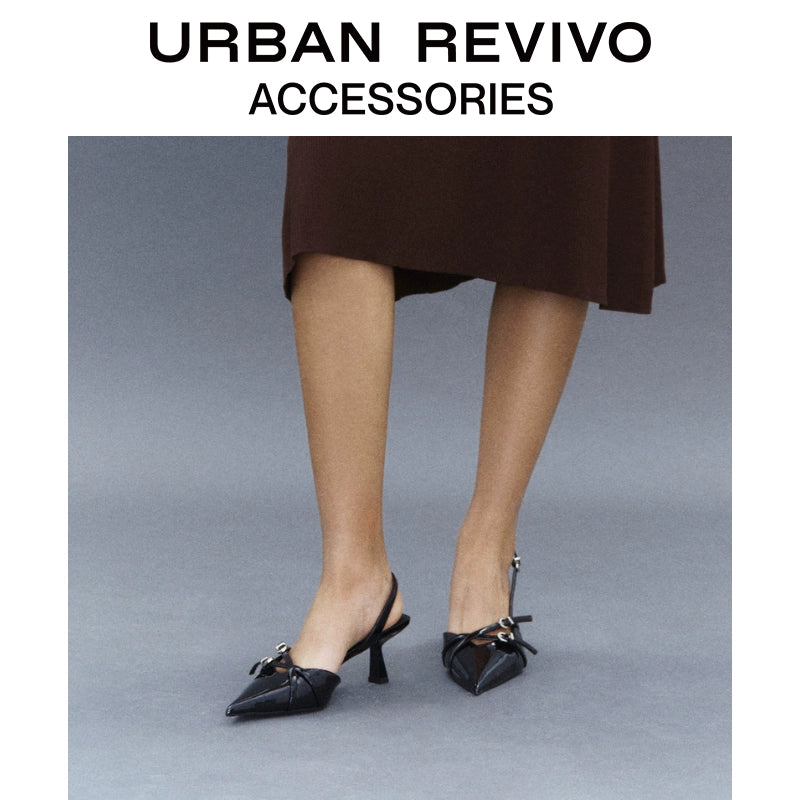 URBAN REVIVO Kitten and Pointed Empty Shoes