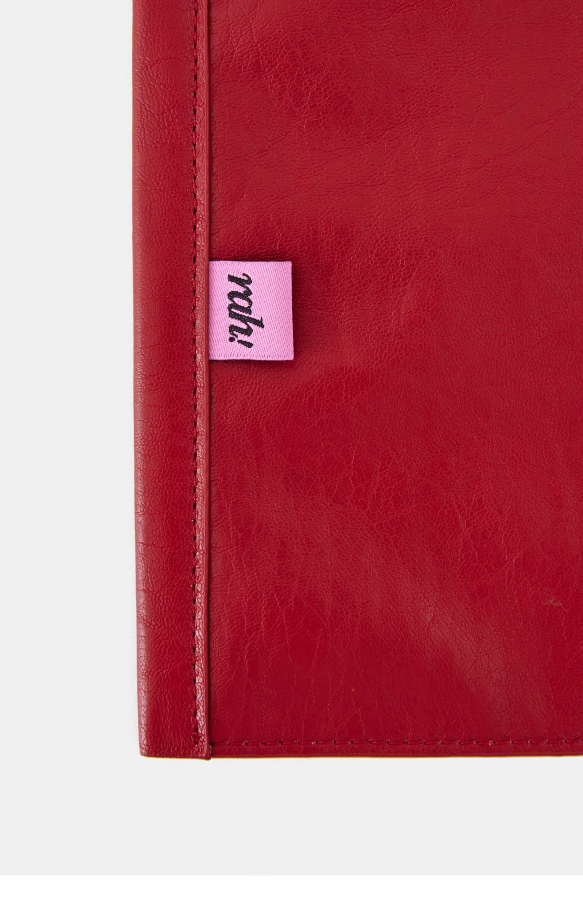 DirtySix "rahrah!" contrasting embroidery large-capacity soft leather tote bag