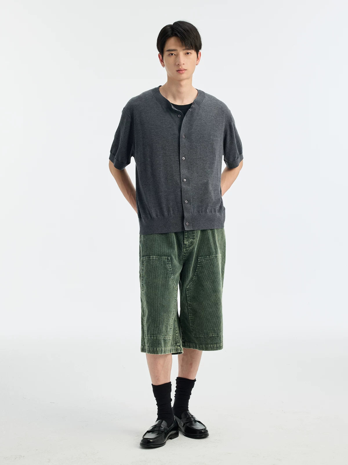 BUTTBILL Crew Neck Loose Casual Shirt Tee
