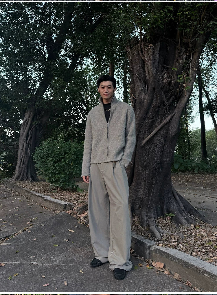 ZOZOFOREST Fog Suede Wool Soft Waxy Warm Sweater