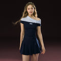 Ariseism Vintage Shirt Collar Splicing Dress