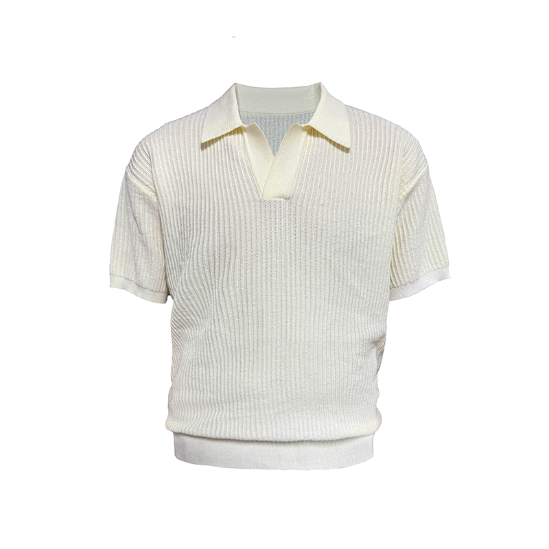 JCAESAR POLO Collar Ice Silk Knitted Tee