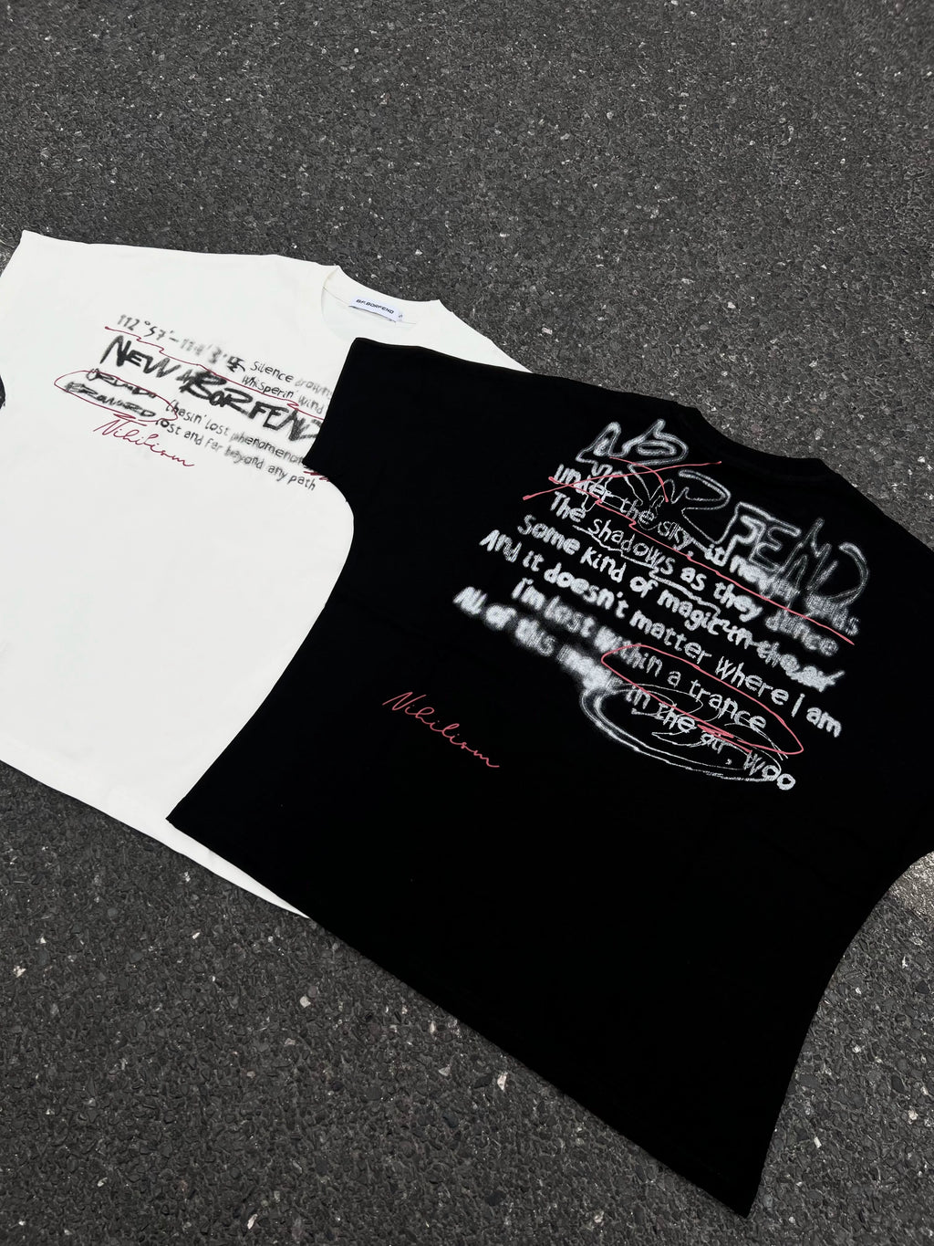 BeOurRule Fuzzy Letter Print Short Width Loose Tee