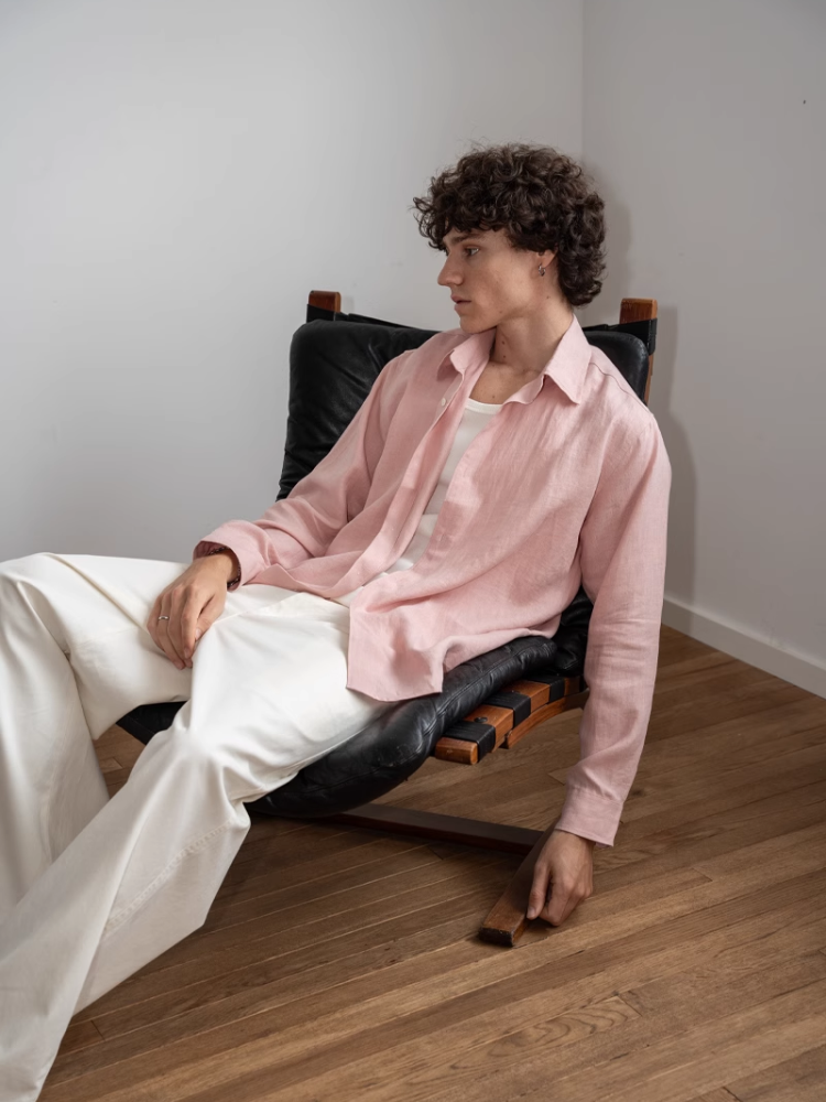 KONOOT Drape Simple Versatile Square Neck Long-sleeved Shirt