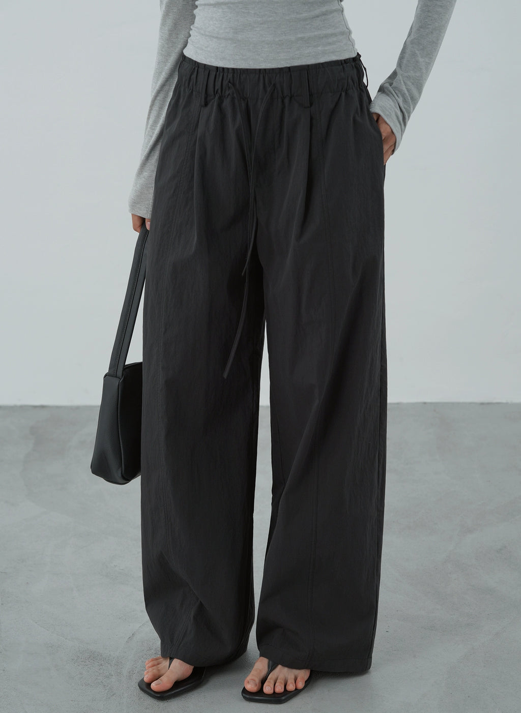 EIGHTHMONTH Drape and Thin Versatile Floor-mopping Casual Pants