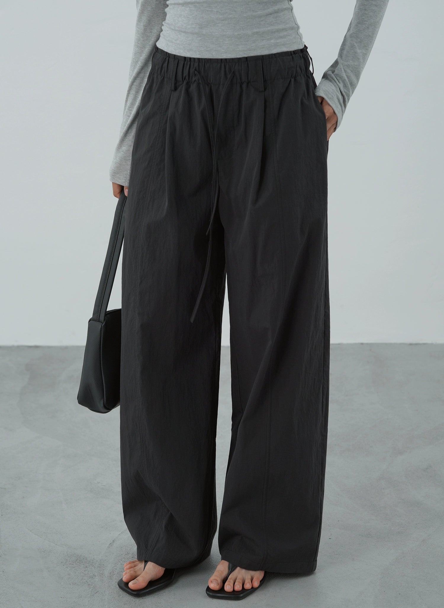 EIGHTHMONTH Drape and Thin Versatile Floor-mopping Casual Pants