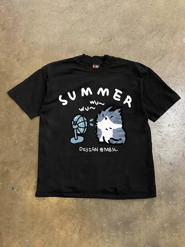 UPUPXIA  Simple and Versatile Casual Tee