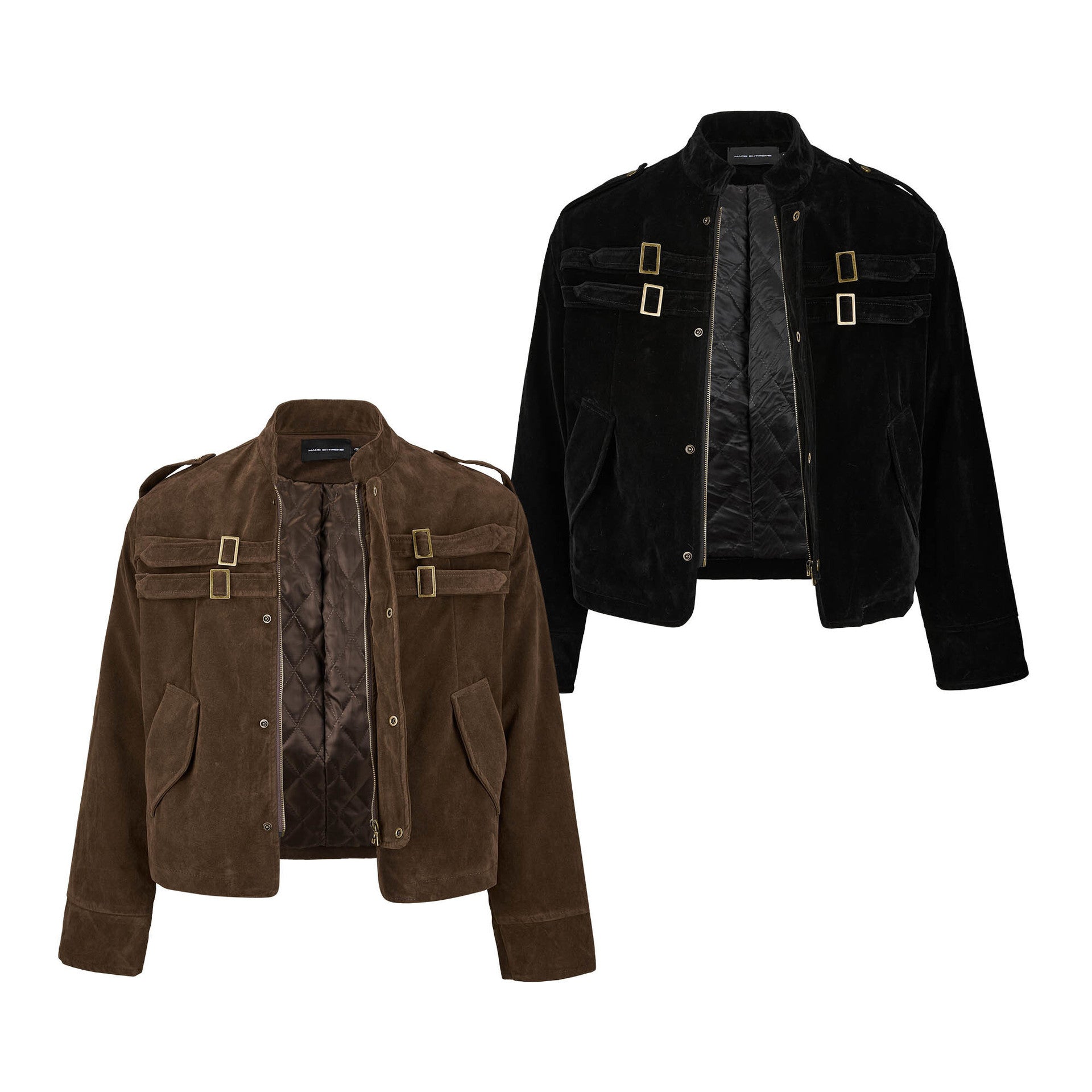 EME Retro Cowhide Fleece Thickened Thermal Jacket