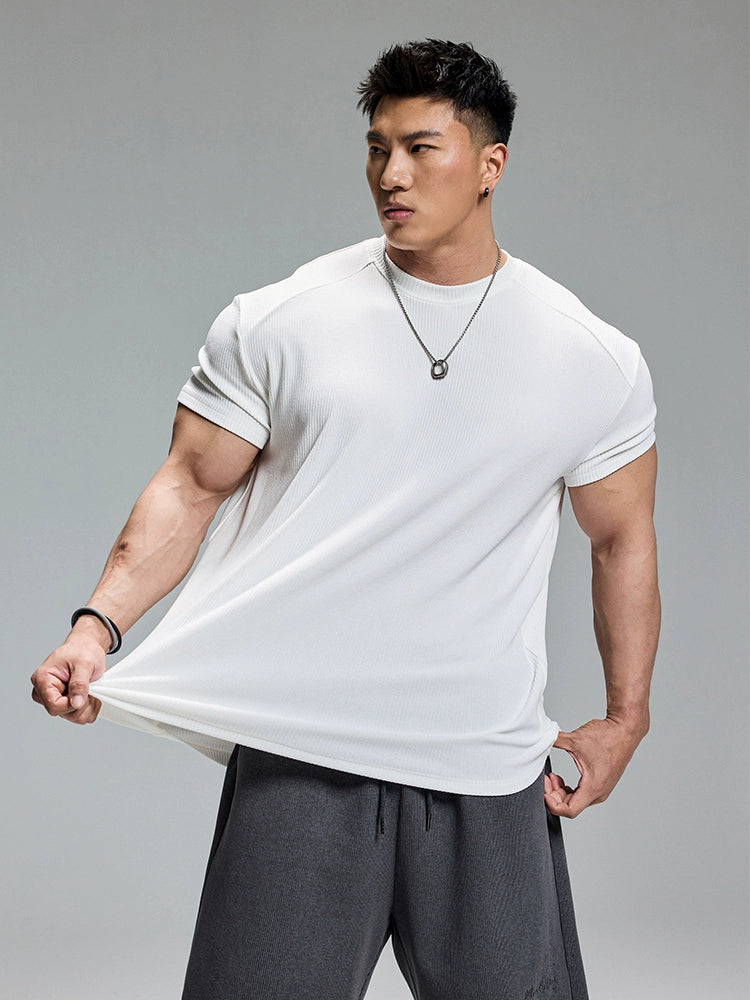 Muscle Dog Texture Elastic Breathable Tee