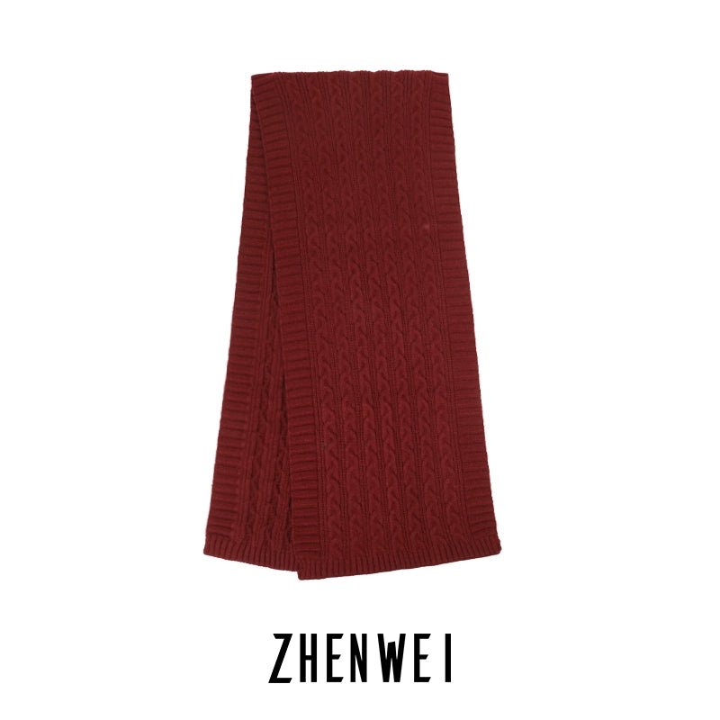 ZHENWEI Premium Coarse Knitted Scarf