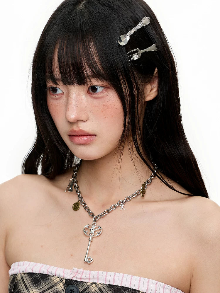 Jikoo Heart-shaped Key Adjustable Necklace