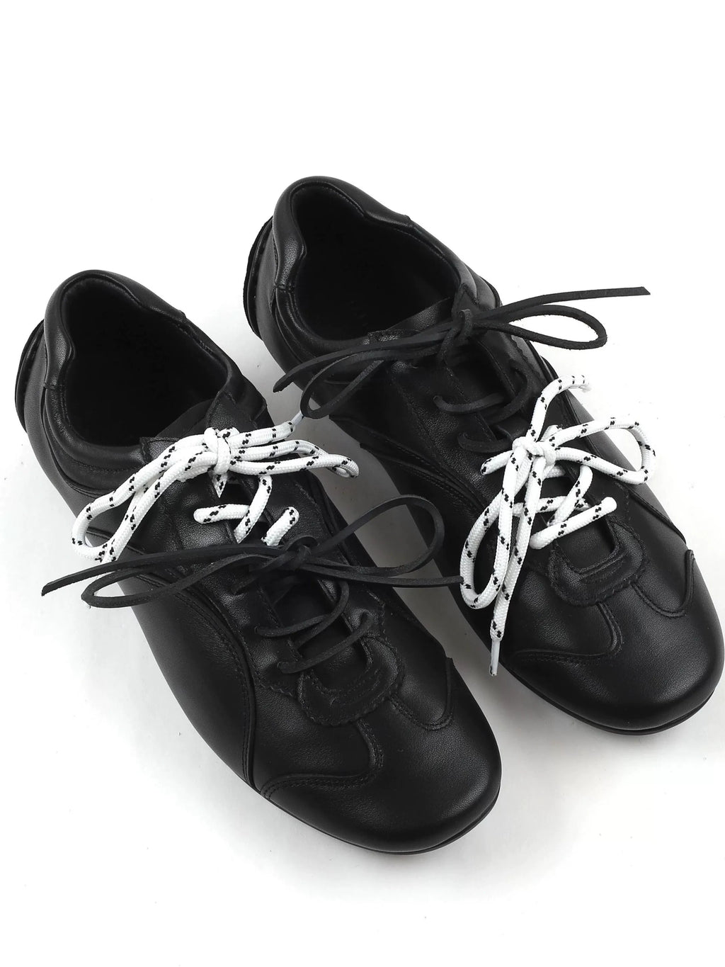 AMBSOM Top Layer Cowhide Flat-soled Casual Shoes