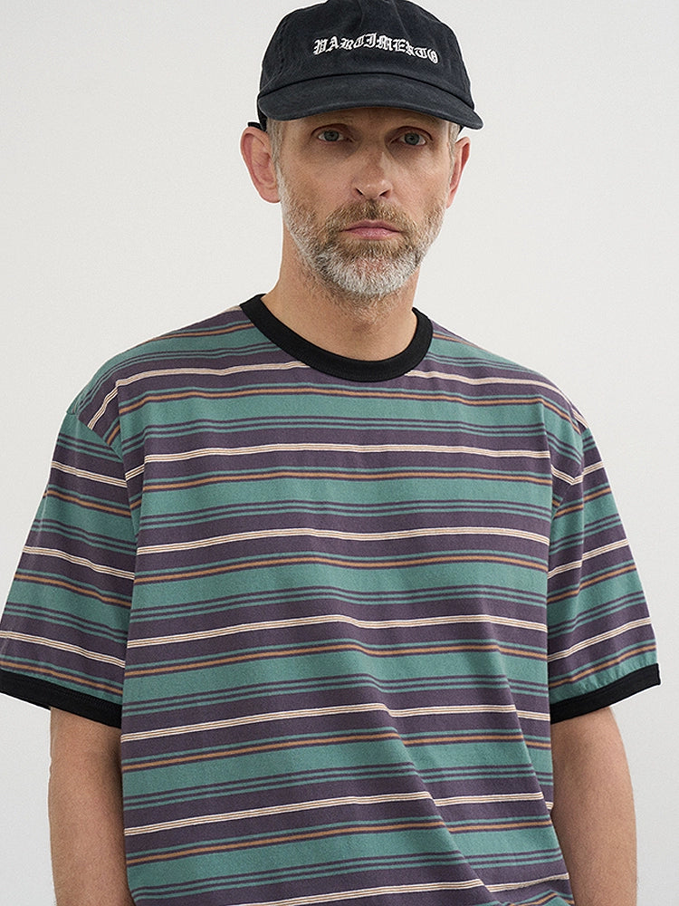 PARTIMENTO Contrast Loose Striped Tee