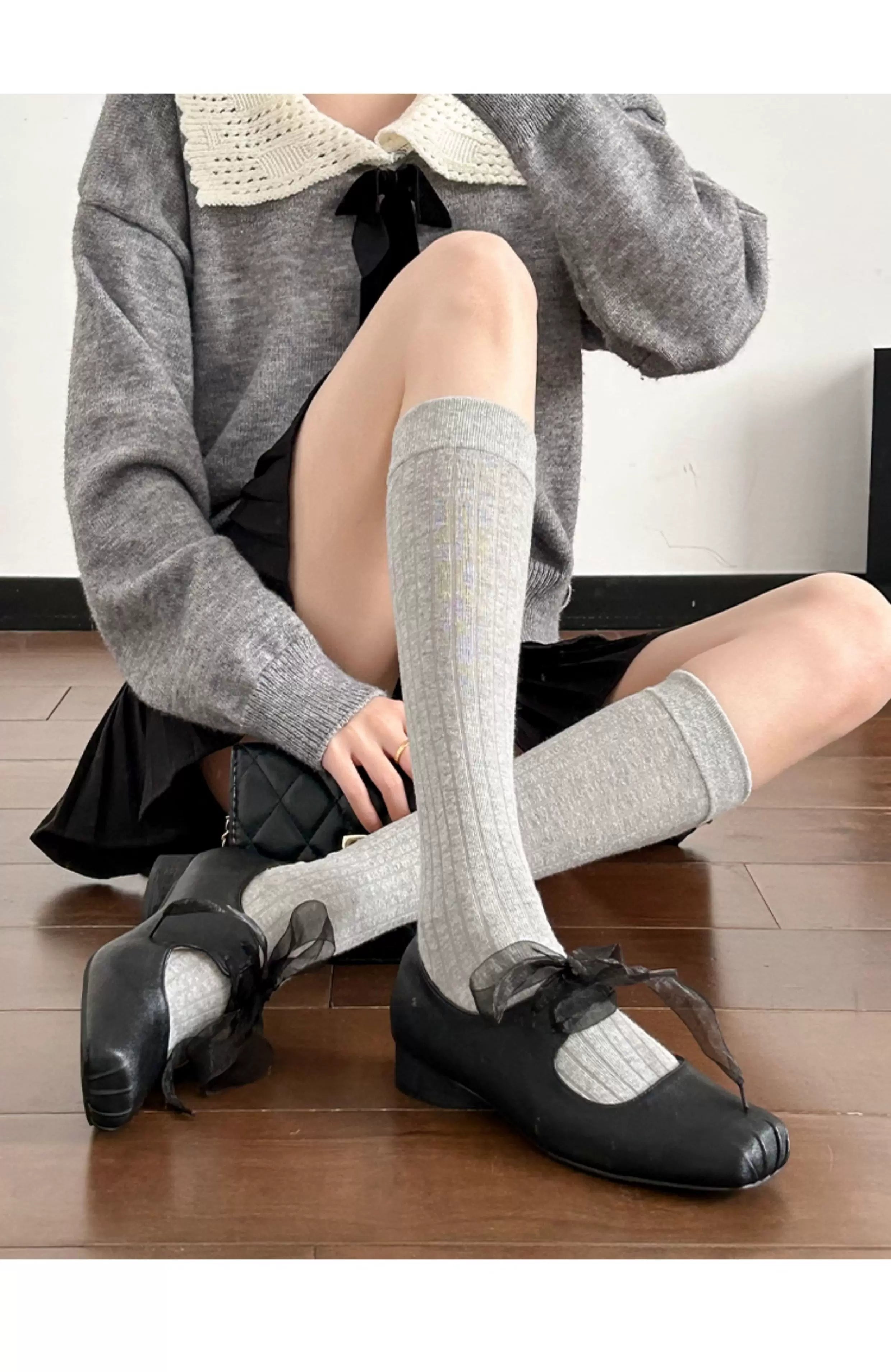 CHRNDXEE Soft Leather Versatile Low-heeled Shoes