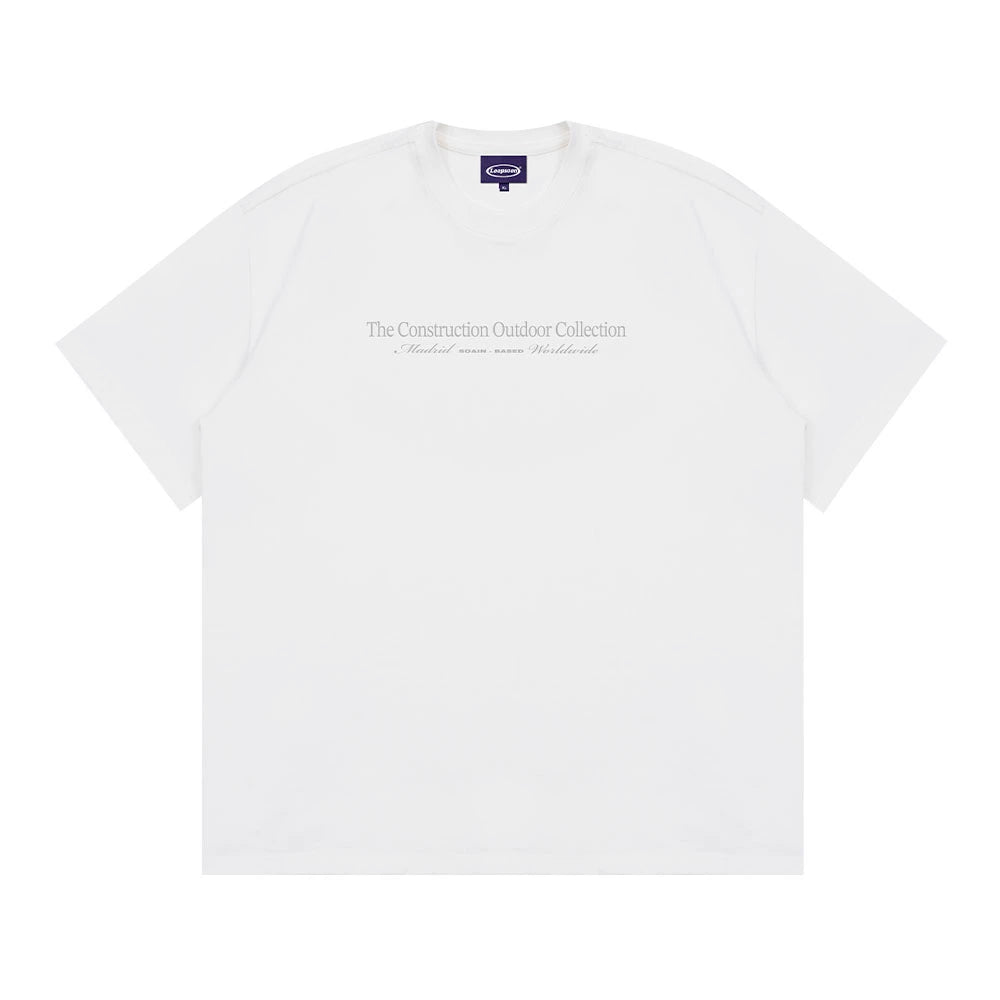Loopsoon Front and Rear Multi-line Alphabet Printed Tee