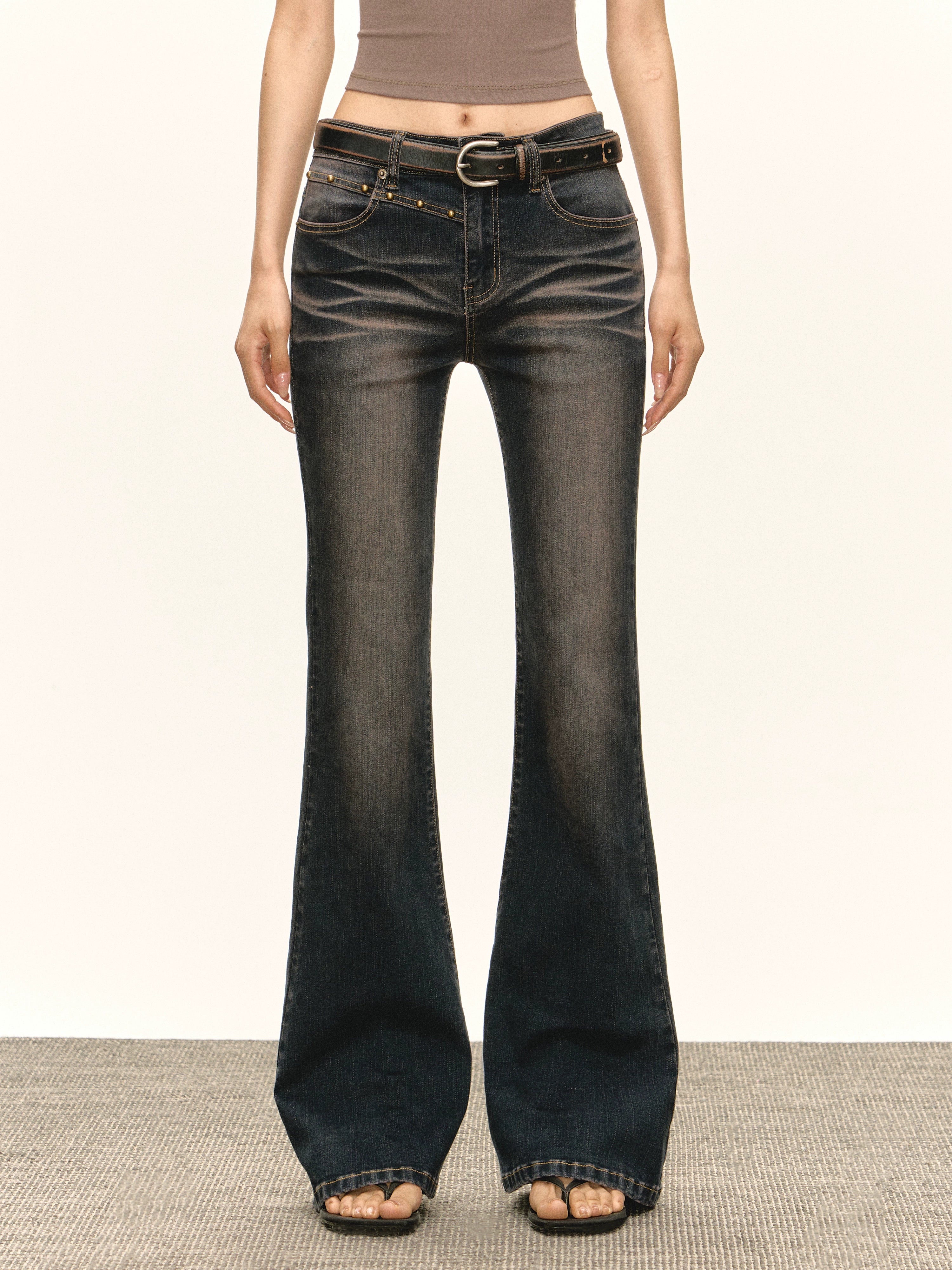 (Clearance) Ariseism Vintage Skinny Pull Jeans