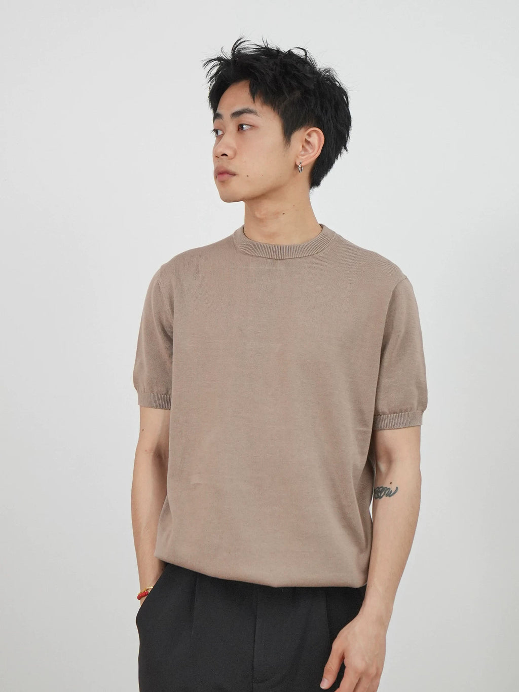 GOODLIVEABLE Front Shoulder Casual Comfortable Tee