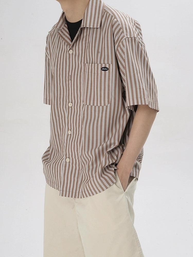 AWT24SS Simple Casual Striped Shirt