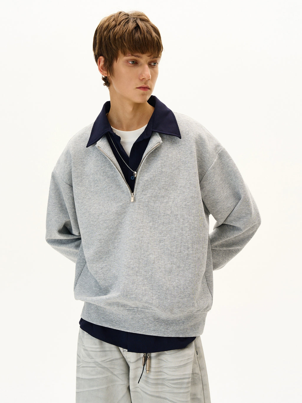 CHANYOOU Retro Fake Two-piece Spliced Sweater