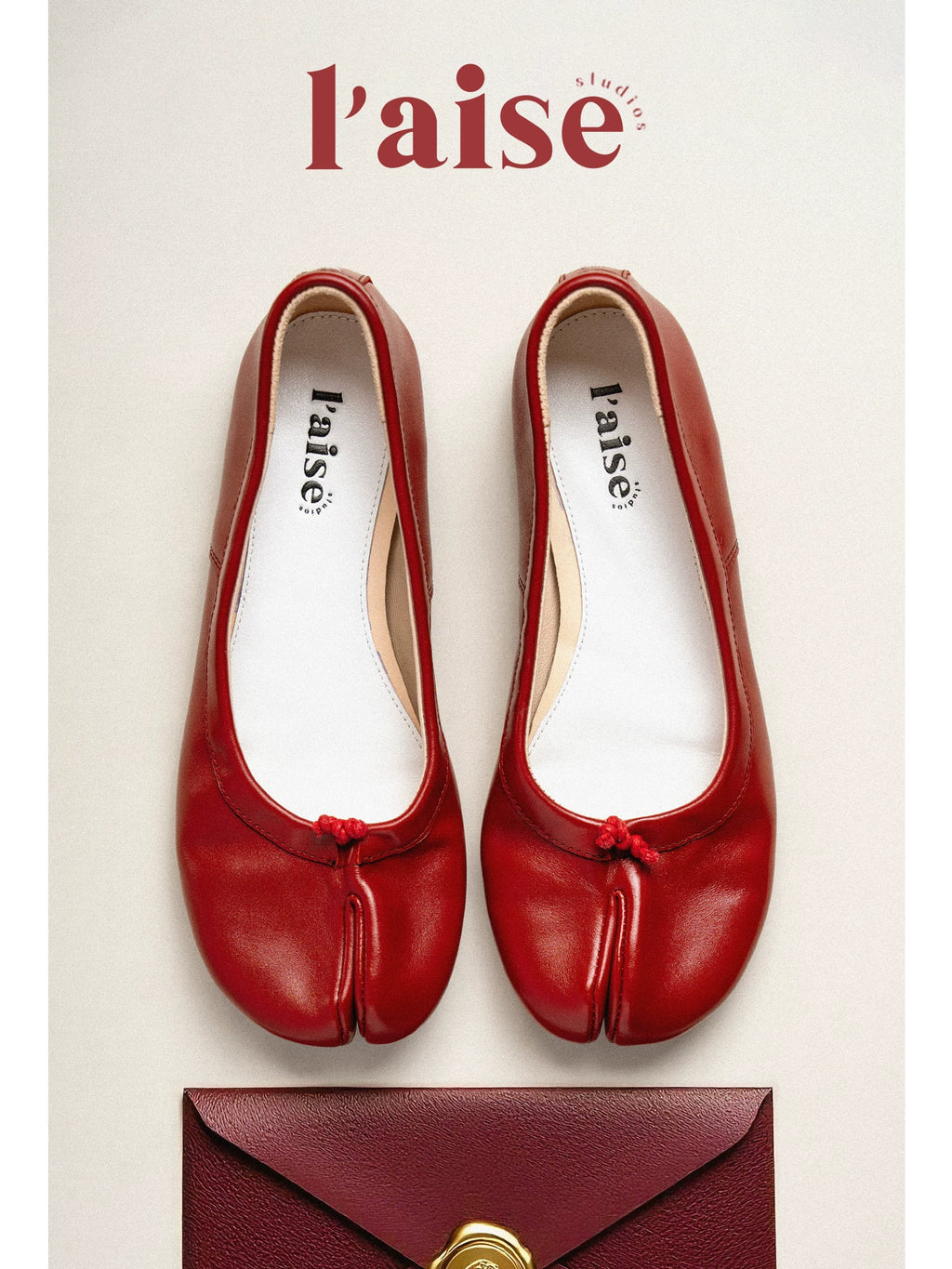 L'aise Flat-bottomed Light-mouth Split-toe Shoes