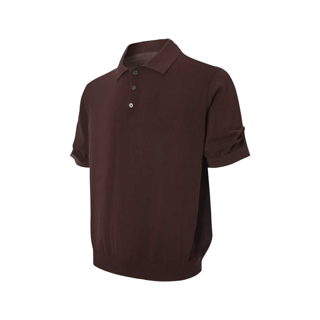 Borrowed Project Pleated Knitted Rough Sleeve Micro Loose Tee