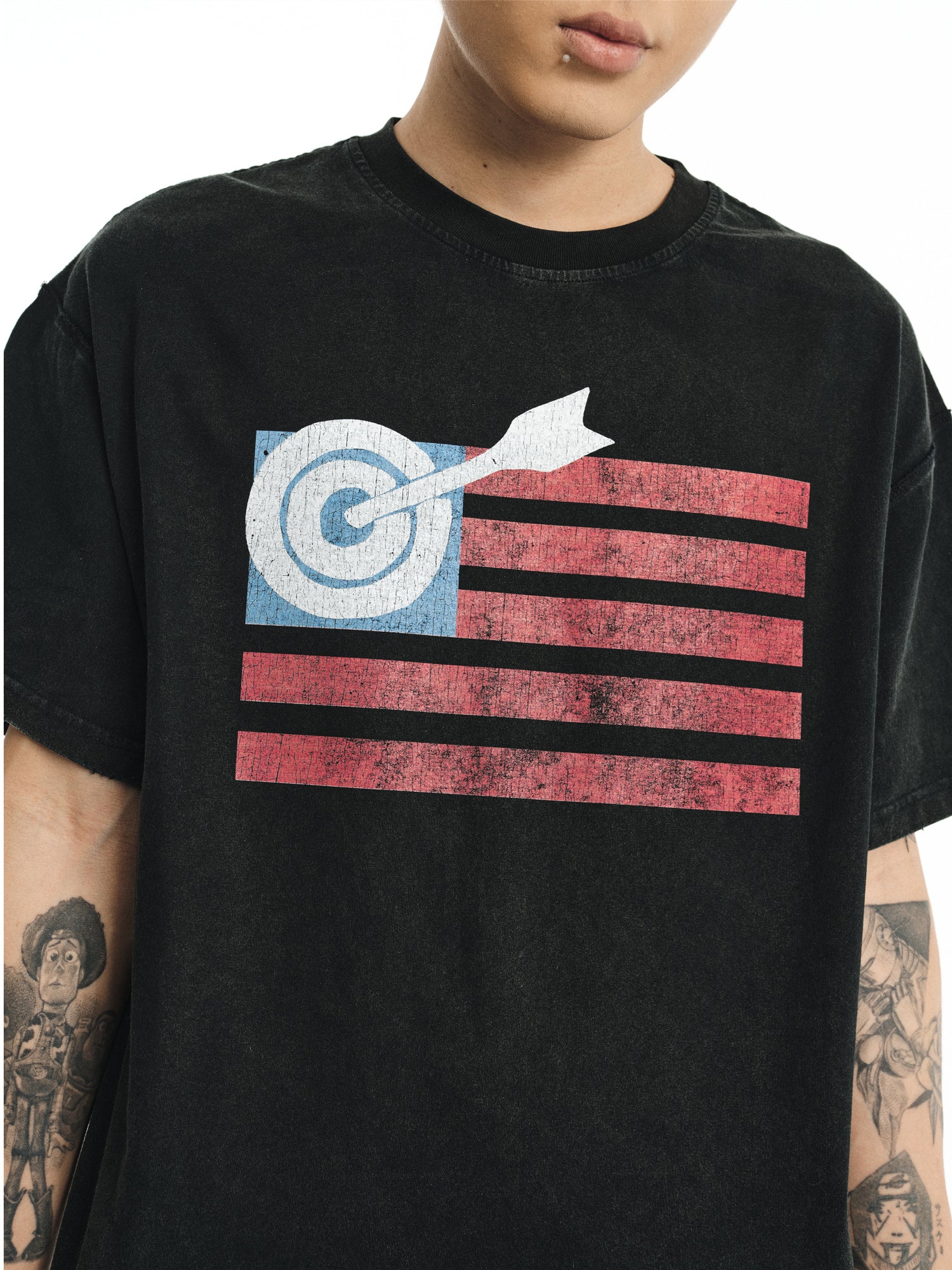 NOVACAM Camo reverse stitching washed Tee