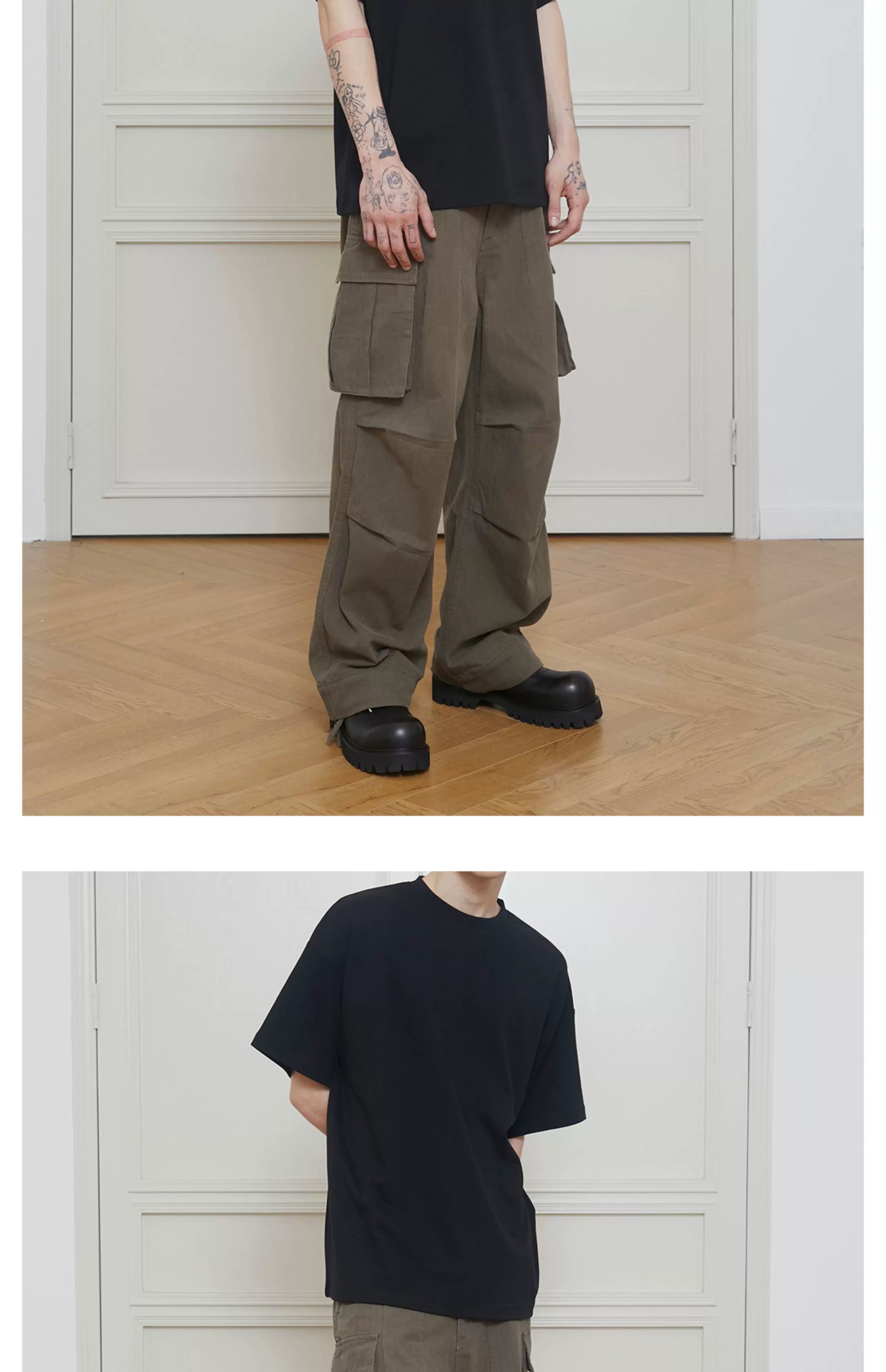SINONOME Crew Neck Shape Cool Tee