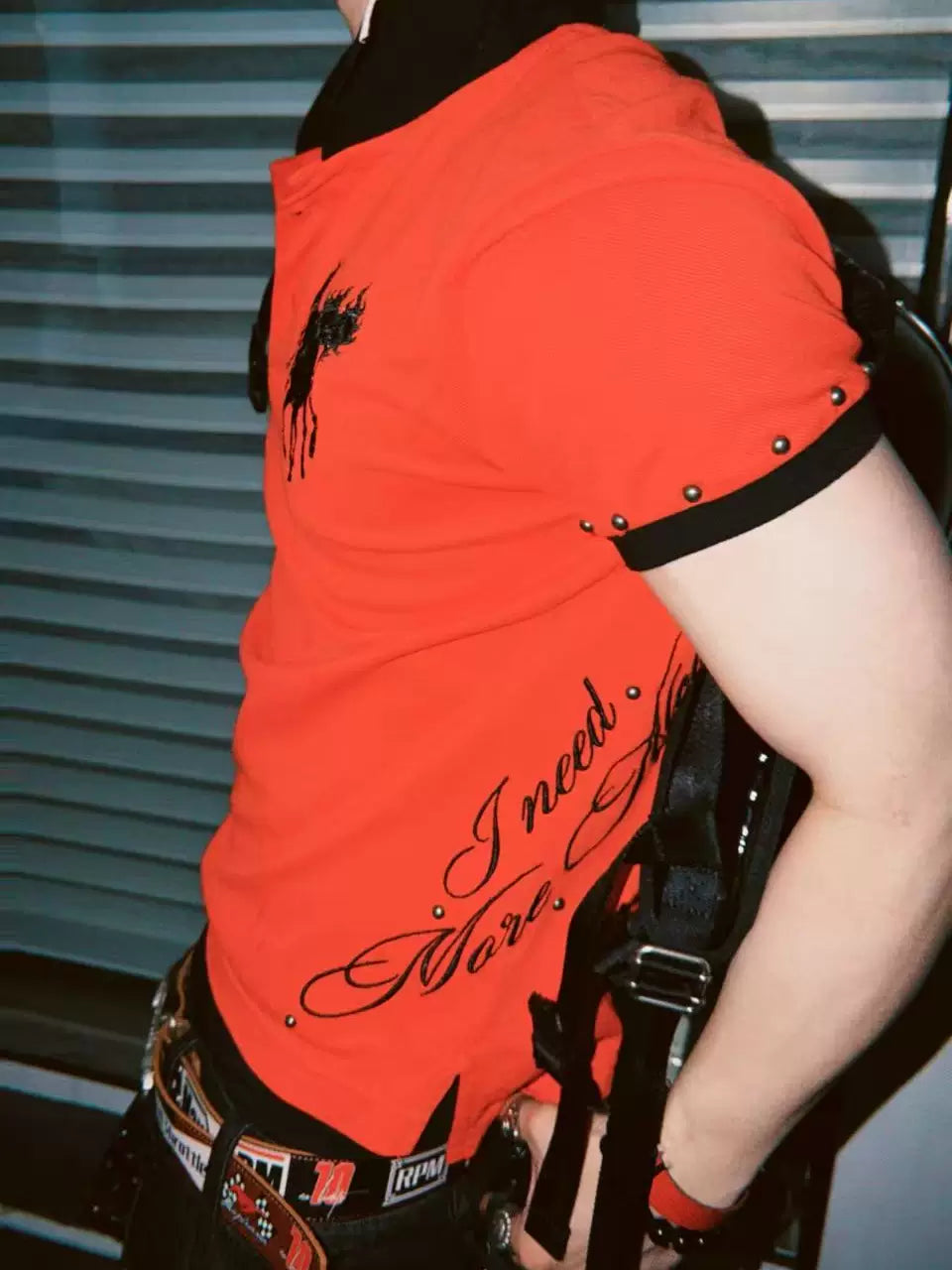 HAS2SONS Polo Neck Embroidery Contrasting Tee