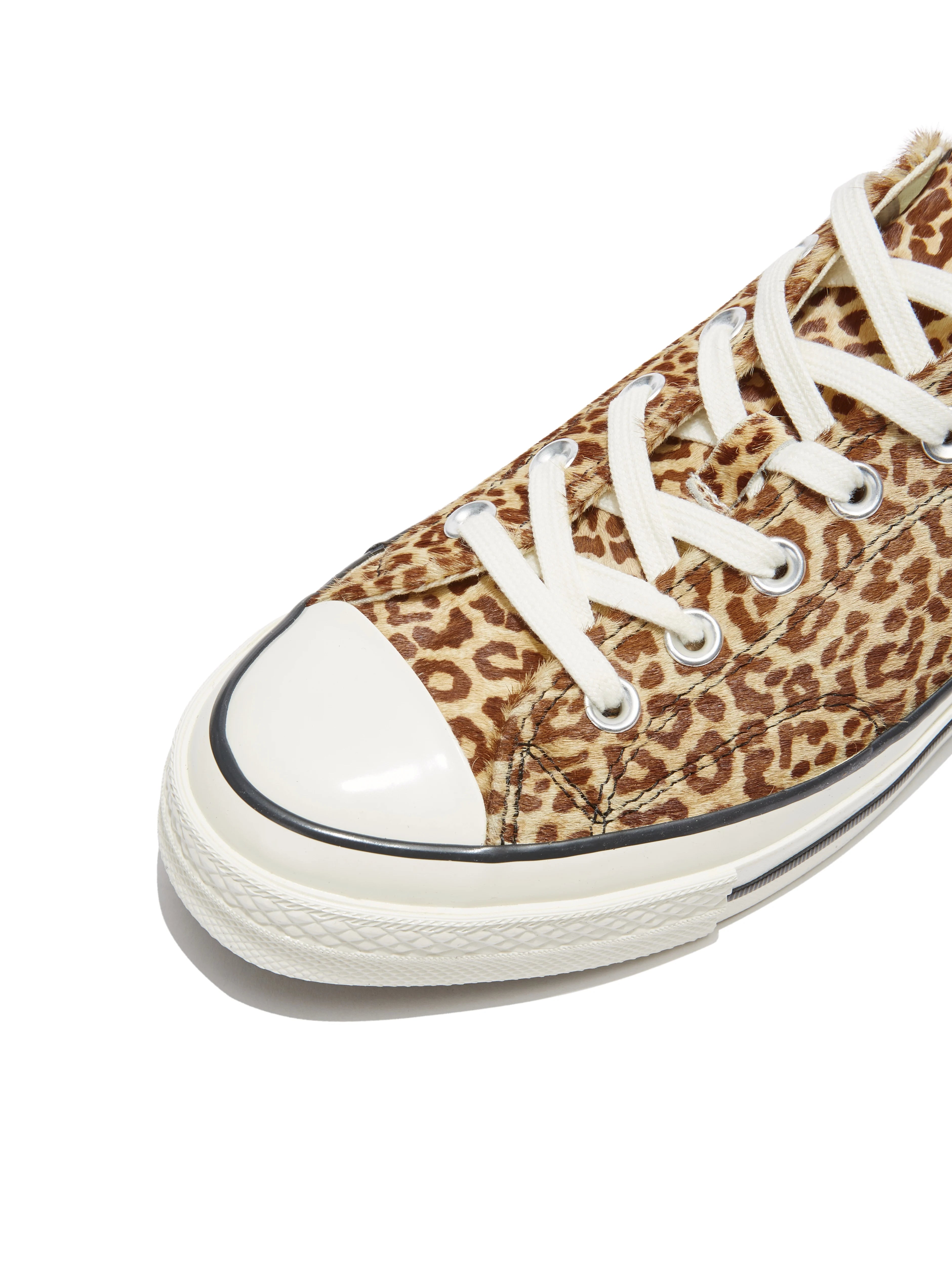 KUJOY Leopard Print Leather Leather Board Shoes