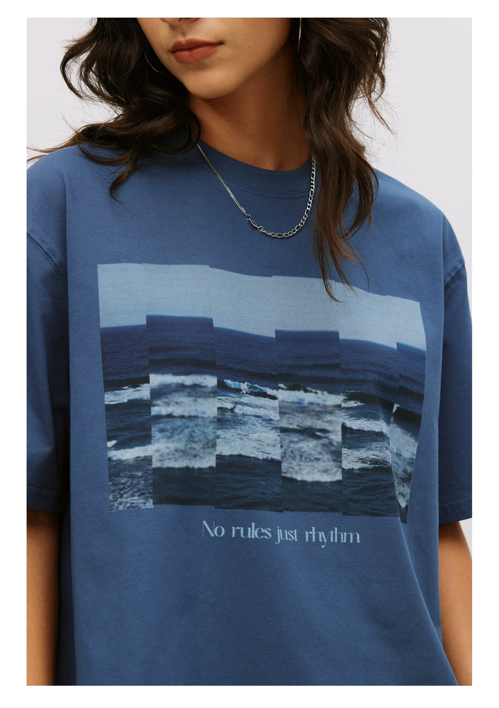 LR MADE Collage Sea View Pattern Casual Tee