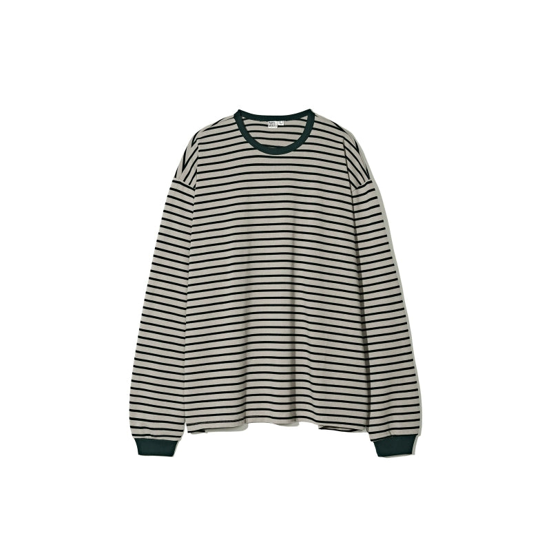 PARTIMENTO Korean Version Trendy Versatile Classic Striped Long Sleeves