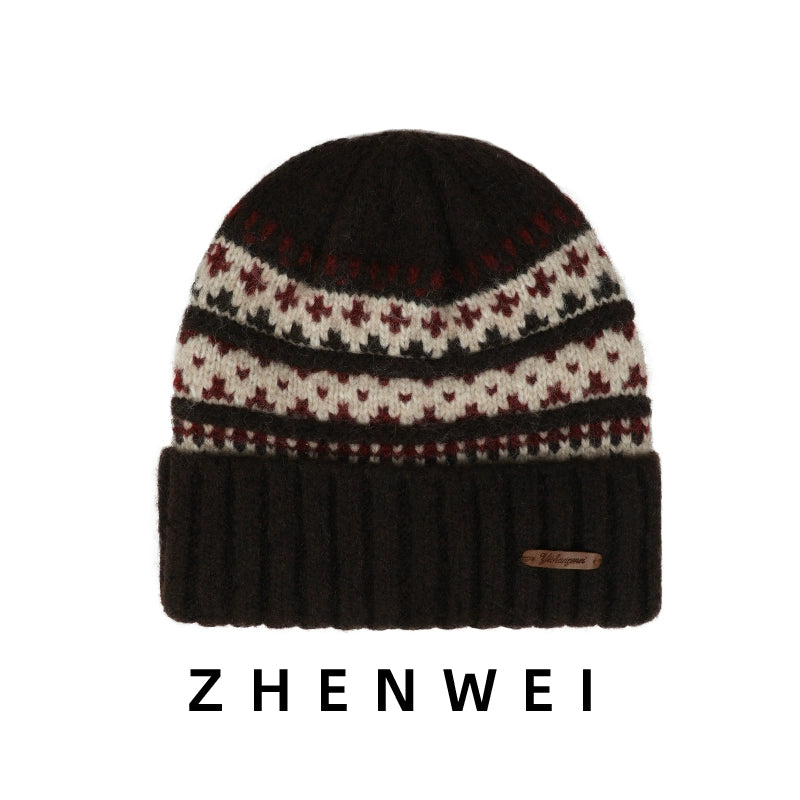 ZHENWEI Big Head Circumference Thick Knitted Hat