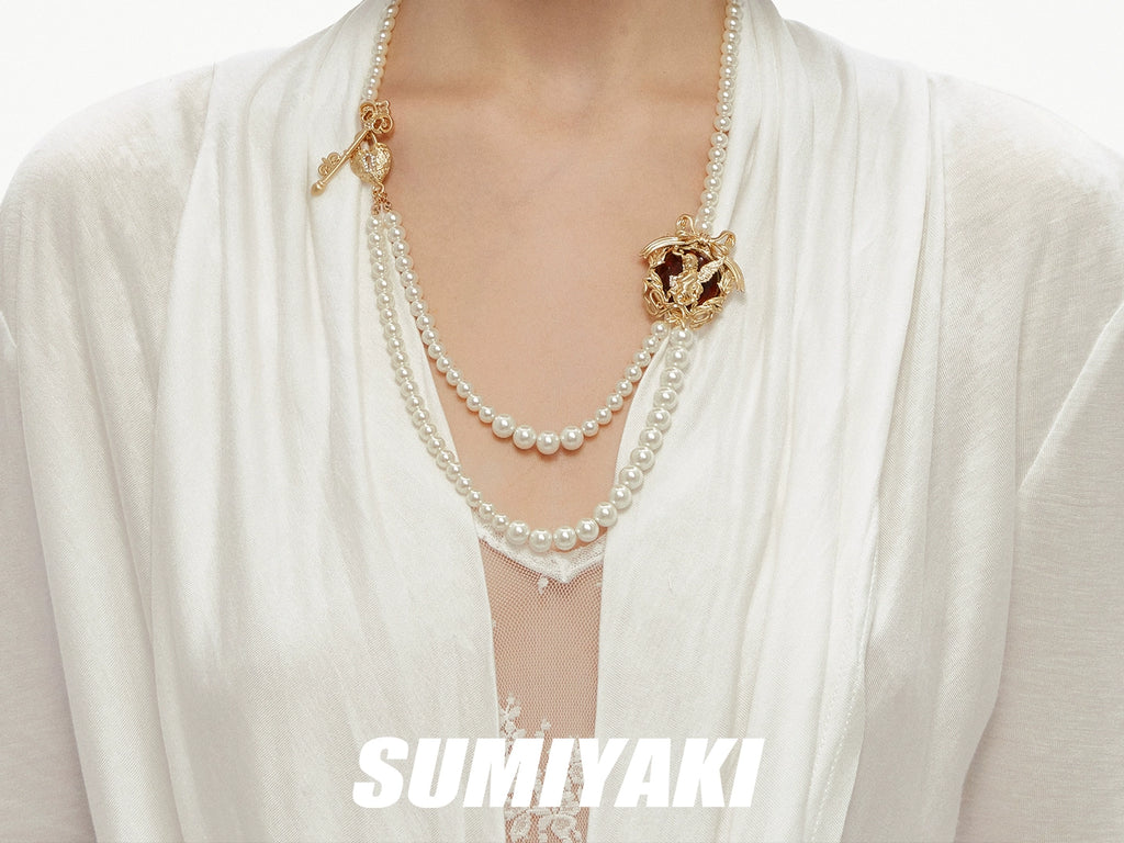 SUMIYAKI Pearl Long Vintage Necklace