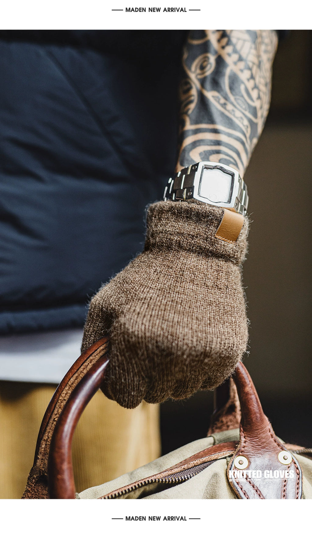 Maden Vintage Thickened Cold Protection Gloves