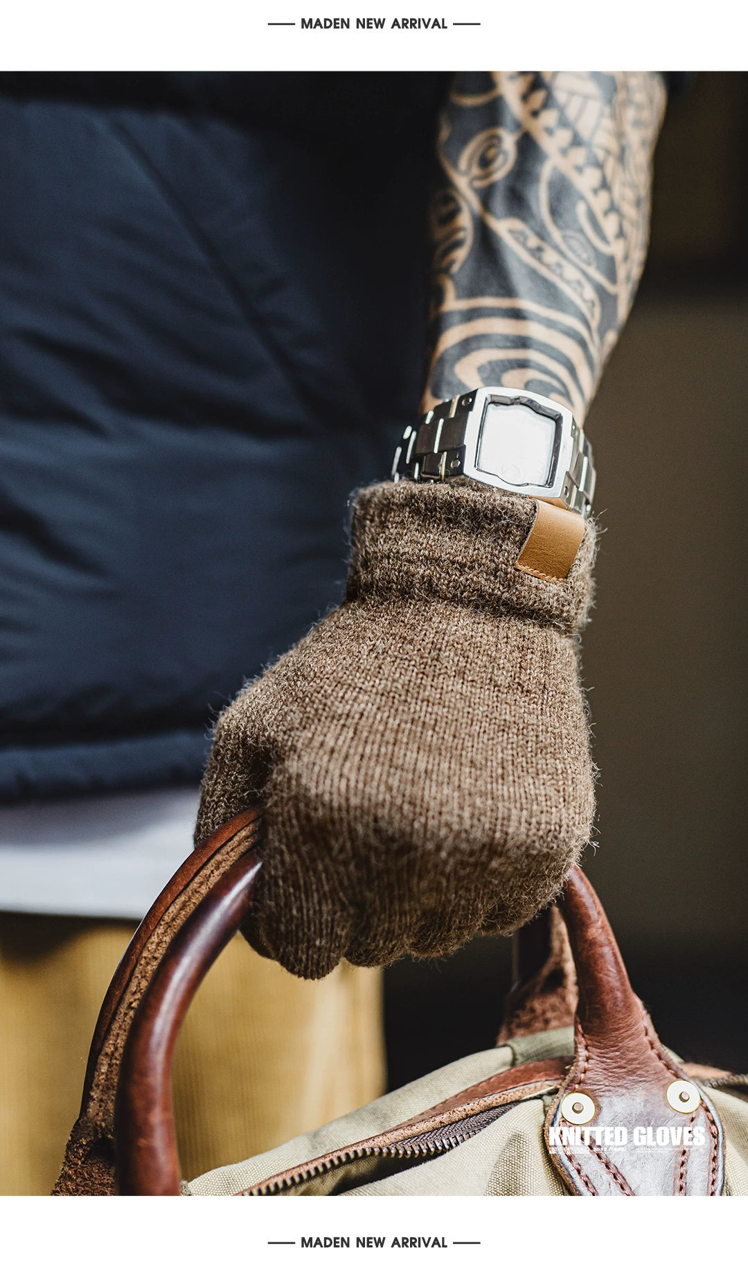 Maden Vintage Thickened Cold Protection Gloves