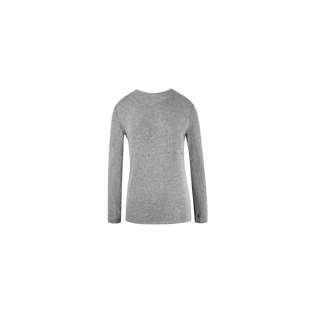 Jim Kennet Pocket Crew Neck Casual Long Sleeves