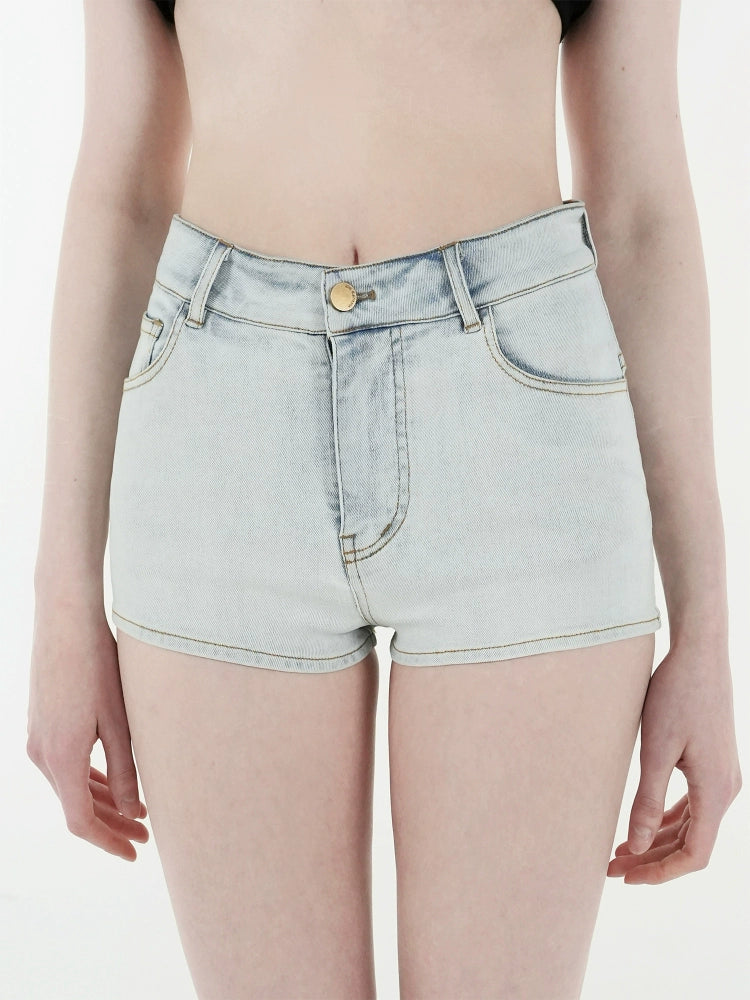 Jim Kennet Vintage Washed Stretch Denim Shorts