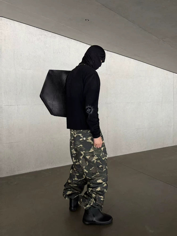 DETW 25SS Washed Diablo "XXVI" Basic Rivet Long Sleeve Shirt Tee