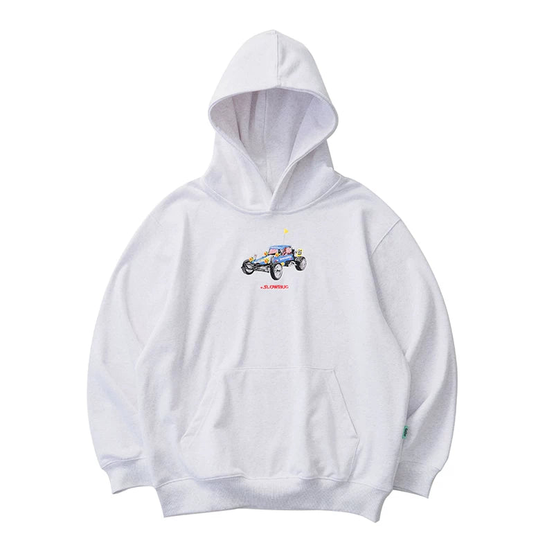 Battles Vintage Loose Embroidered Hooded Sweater