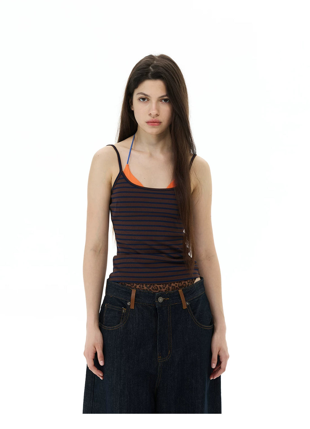 WLNEXT Striped Slim Fit Vest