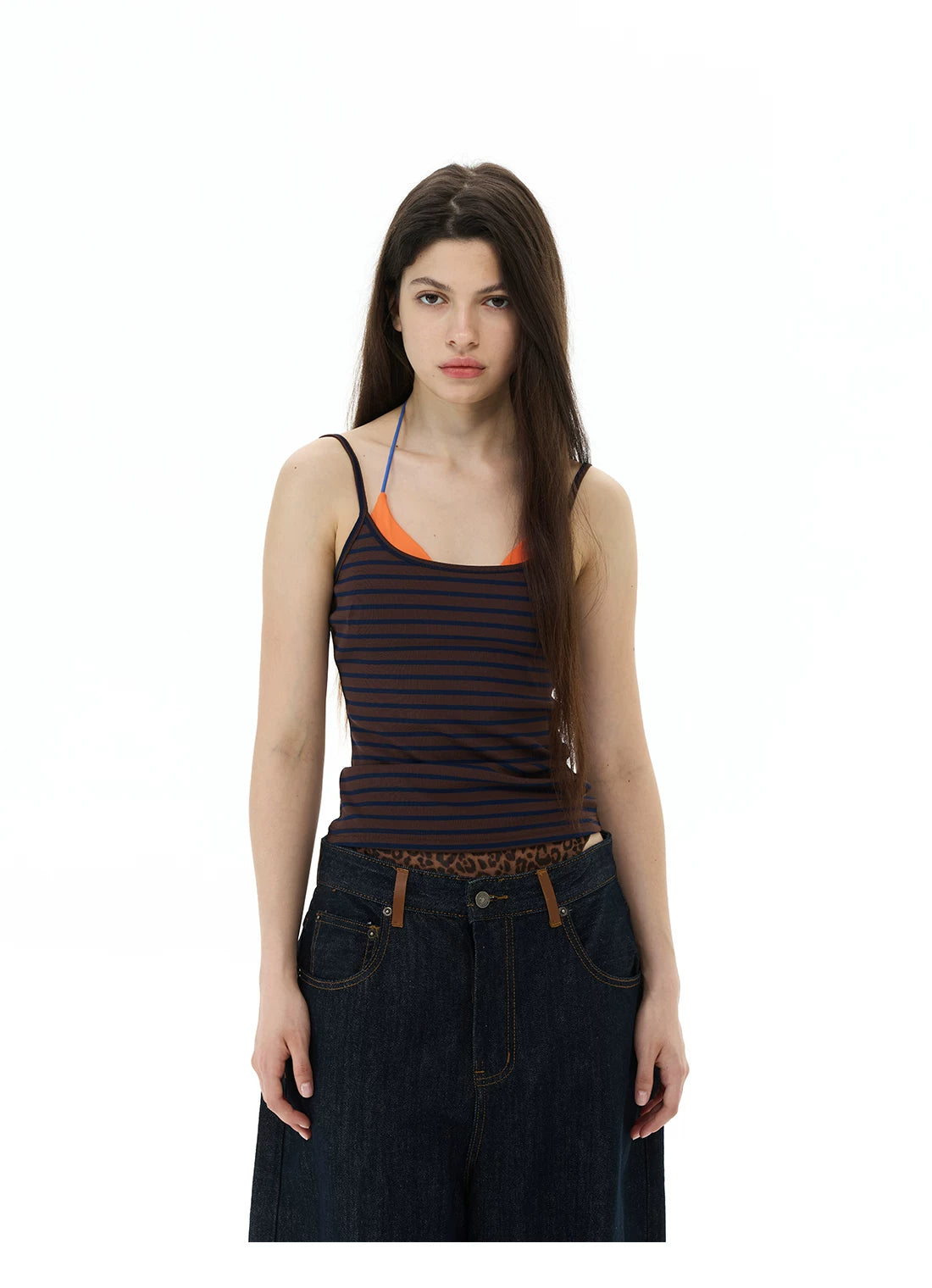 WLNEXT Striped Slim Fit Vest