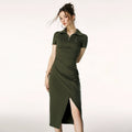 Imone Pumped Lapel Temperament Dress