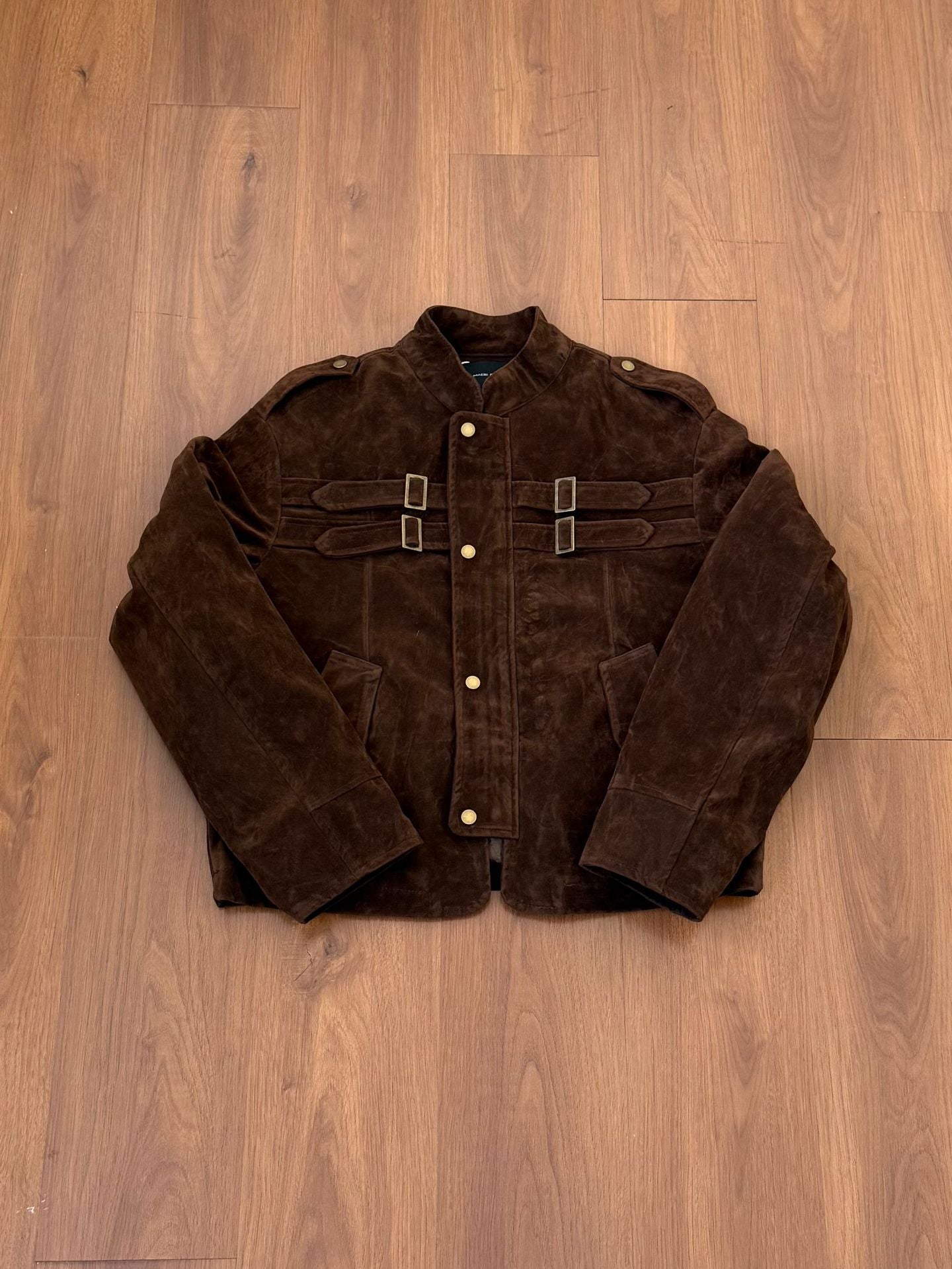 EME Retro Cowhide Fleece Thickened Thermal Jacket