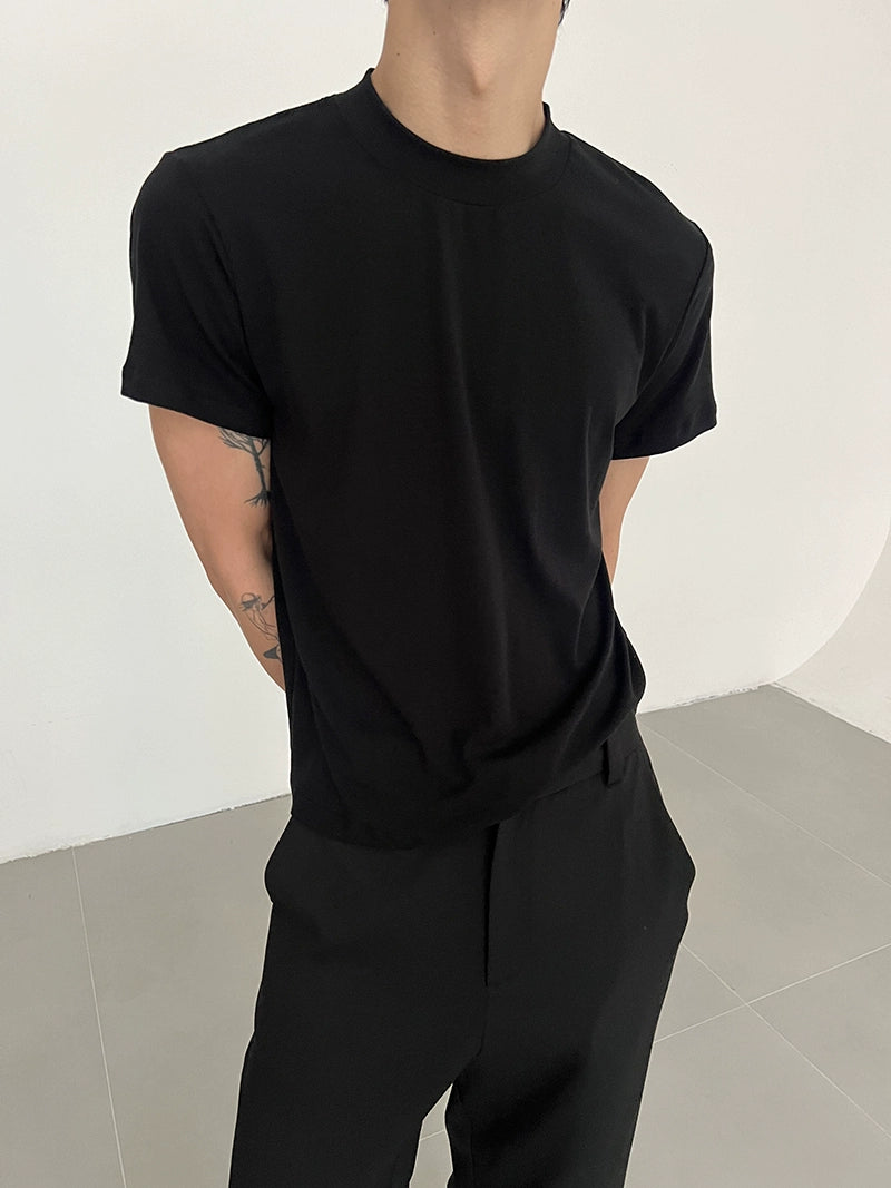 COLN Front Shoulder Loose Casual Tee