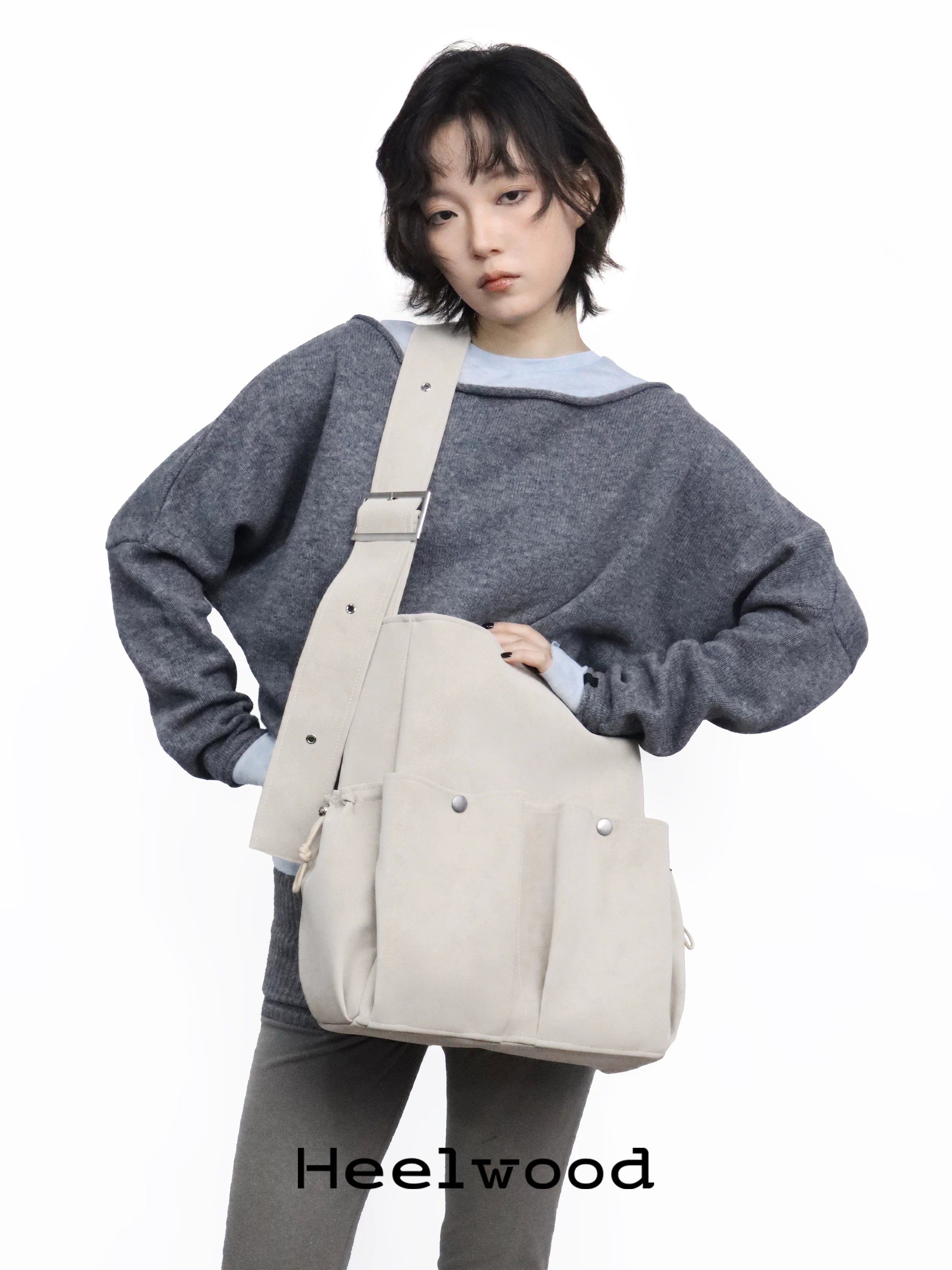 Heelwood Adjustable Multi-Pocket Shoulder Bag