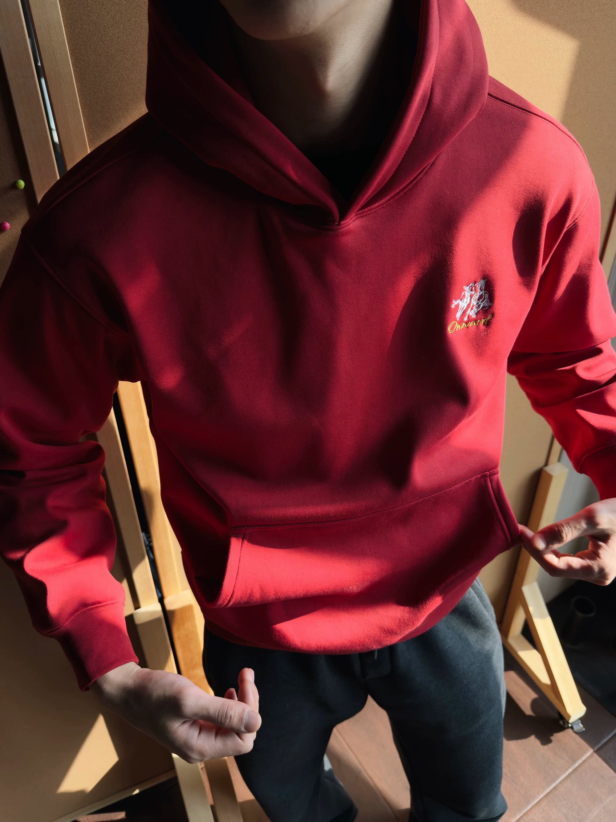 GTAL Hooded Embroidered Fleece Sweater